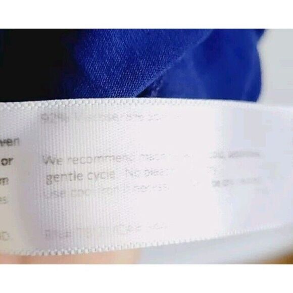 Eileen Fisher Stretch Jersey Knit Short Sleeve Dress Knee Length Blue Size XS - Picture 4 of 5